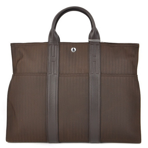 Best Hermes Canvas Handbags Coffee 509004